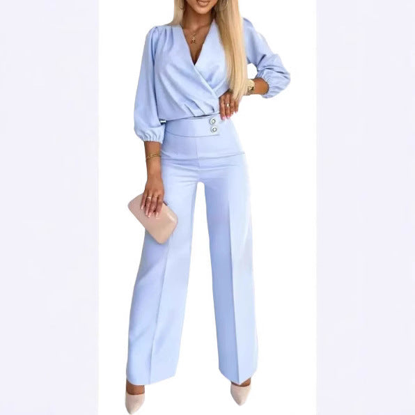 Combinaison élégante pour femme avec haut envolé et jambes taille haute Chic & Stil