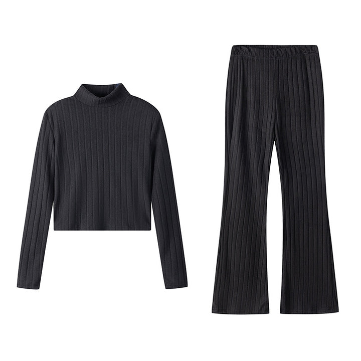Lune London women's knit lounge set in soft material with an elegant turtleneck