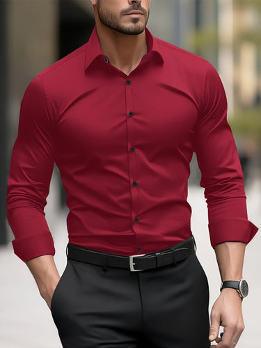 Men's Slim-Fit Long Sleeve Shirt with Modern Cut and Elegant Accents Lune London