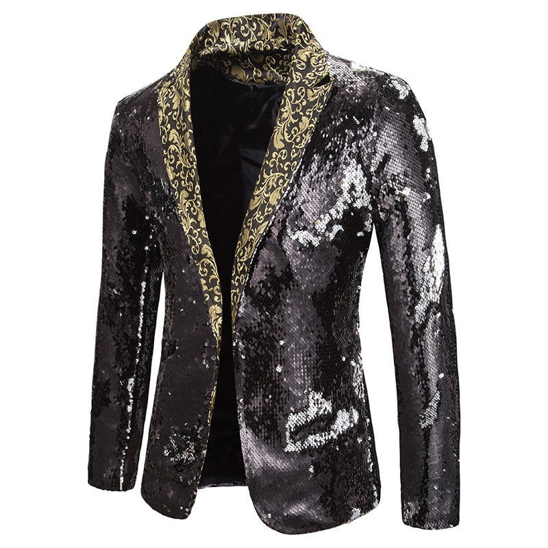 Men's Extravagant Sequin Blazer Jacket Lune London