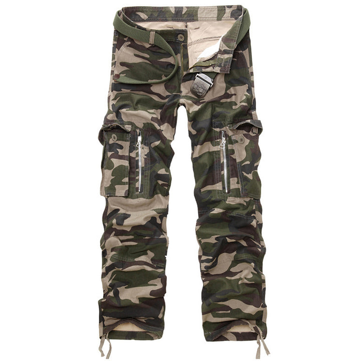 Men's cargo pants with practical zip pockets and elastic waist Lune London