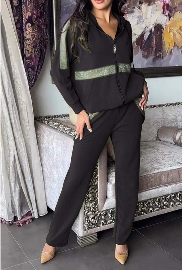 Ensemble de survêtement décontracté pour femmes avec coupe tendance et poches pratiques Chic & Stil