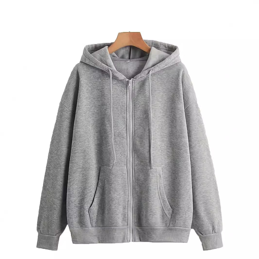 Comfortable women's hooded jacket with full zip and spacious pockets Lune London