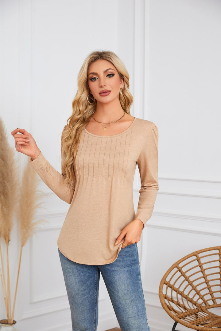 Elegant and comfortable women's blouse with ribbed structure Lune London