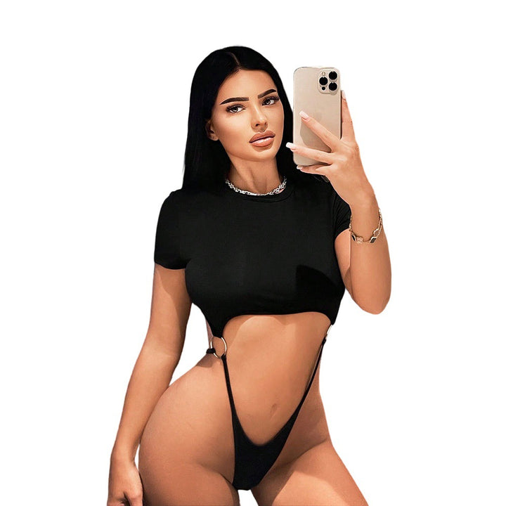 Chic & Stil stylish cut-out design women's body with elegant embellishments