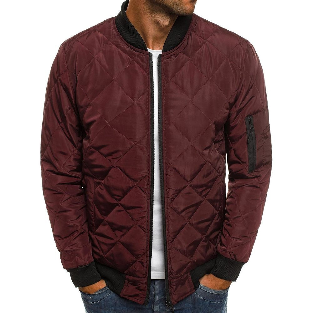 Quilted leisure jacket for men with practical zipper and elastic cuffs Lune London