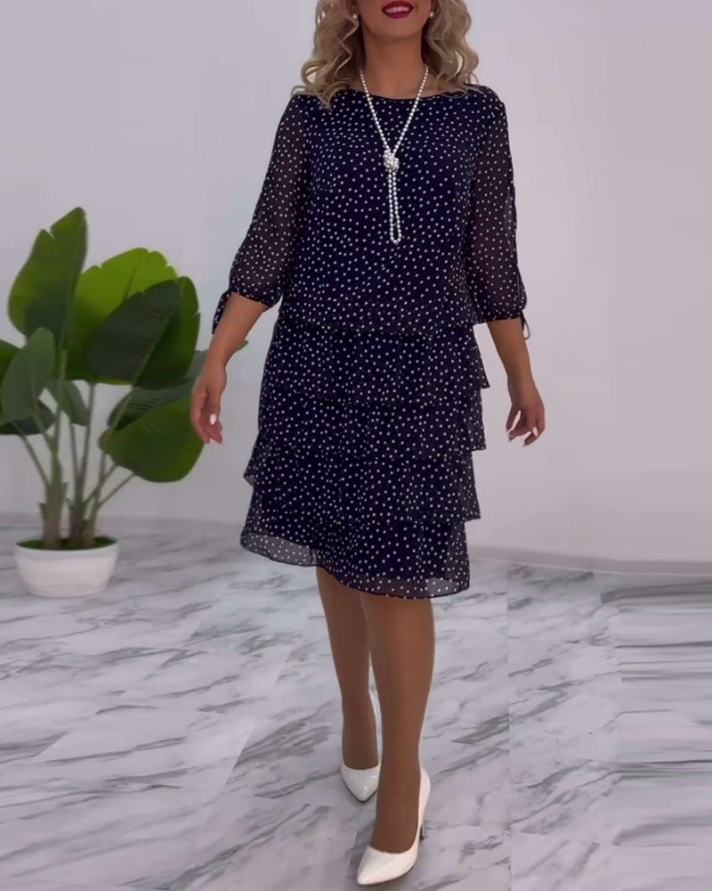Robe chemise pour femme avec design à volants Chic & Stil