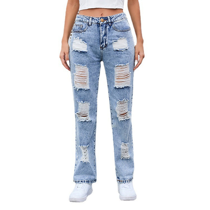 Distressed Mom Jeans for women with a relaxed fit and high waist Lune London