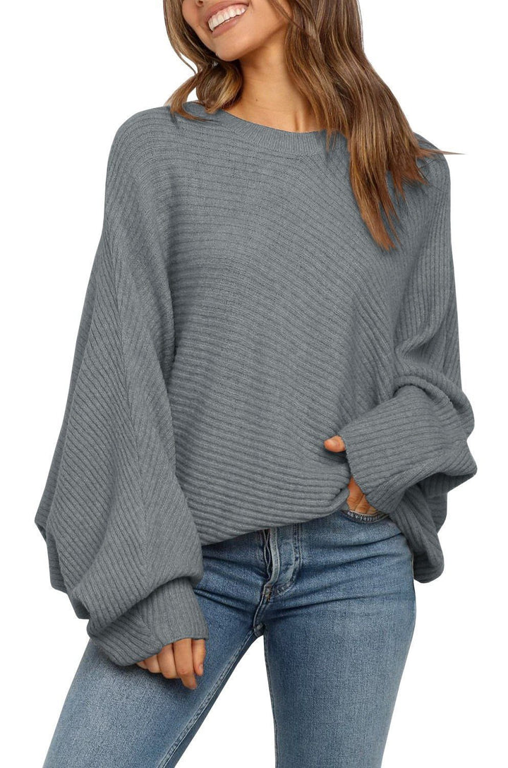 Oversized comfortable knit sweater for women with wide-cut sleeves Lune London