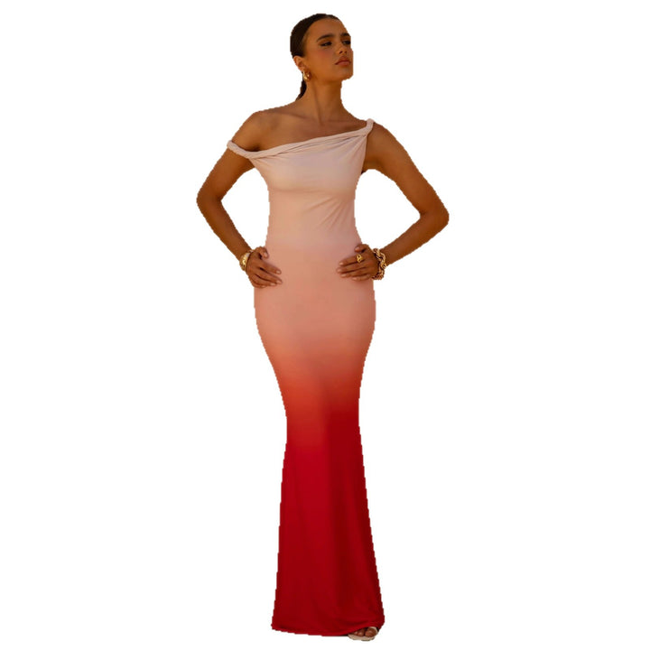 Elegant Maxi Dress for Women with Bardot Design and Chic Ruching & Style