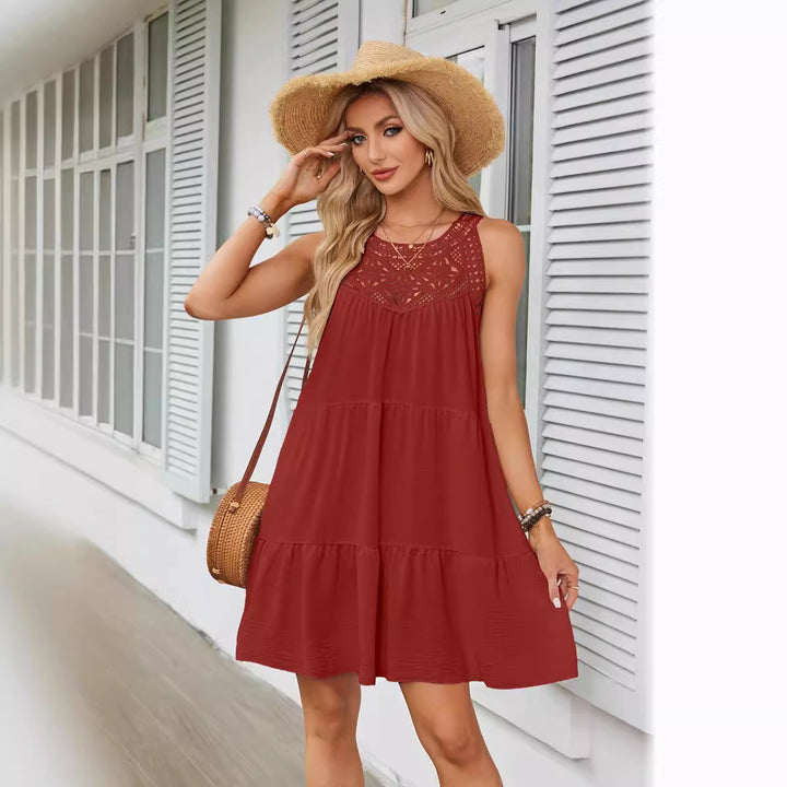 Lightweight summer dress for women with lace accents Lune London