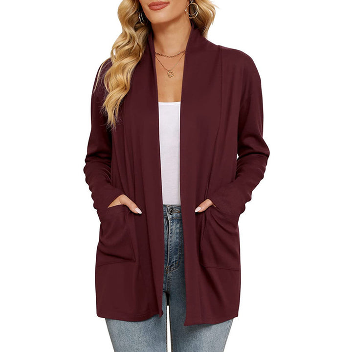 Lune London long casual cardigan for women with pockets