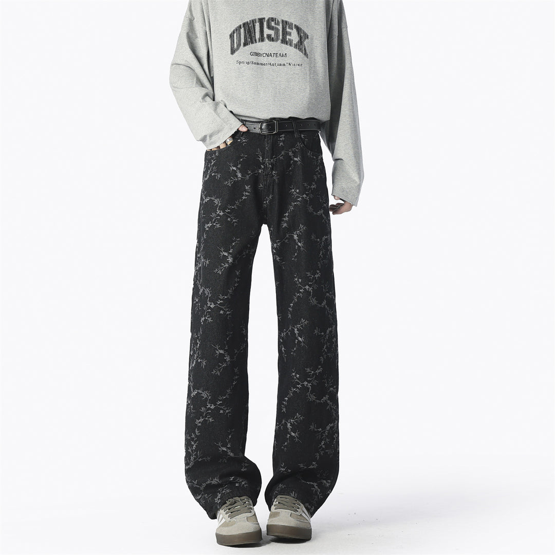 Men's wide jeans with a unique pattern and great comfort Lune London