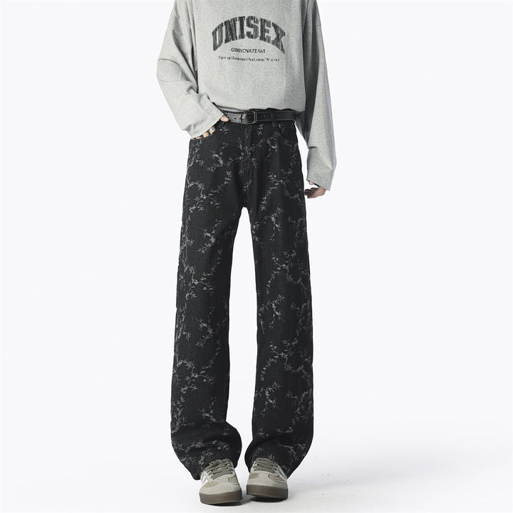 Men's wide jeans with a unique pattern and great comfort Lune London