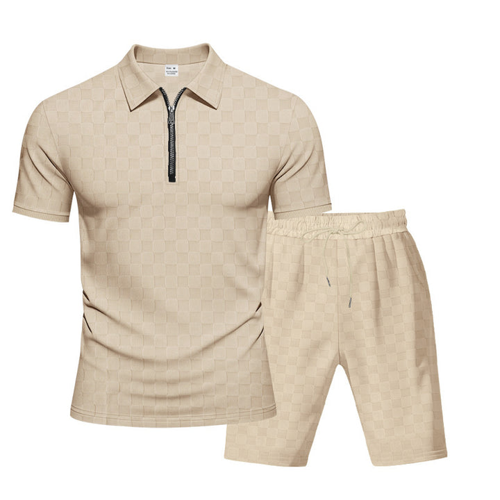 Men's Short Sleeve Sports Set with High-Quality Structured Design Lune London