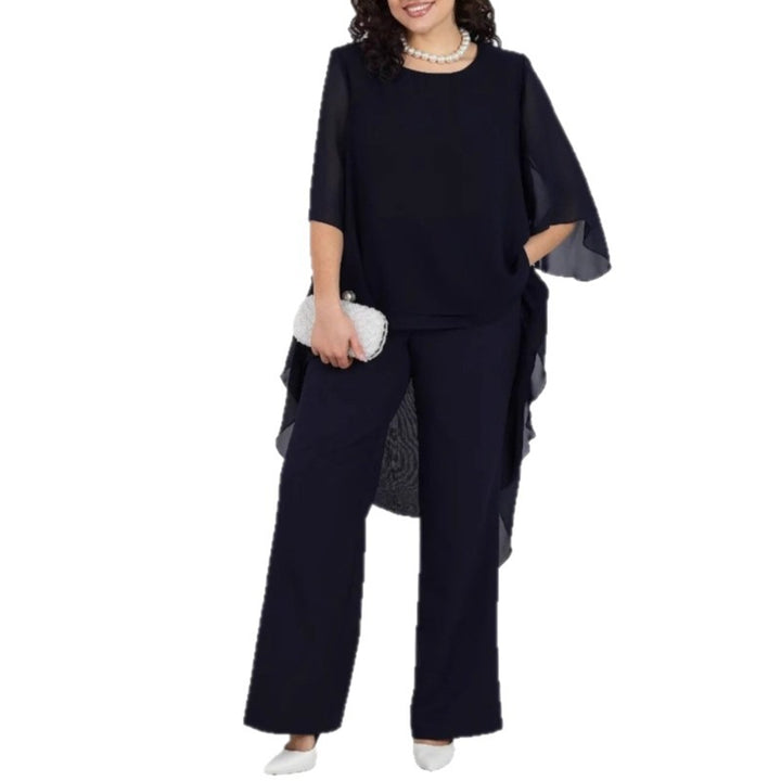 Tunique élégante pour femmes avec superposition transparente et pantalons élégants Chic & Stil