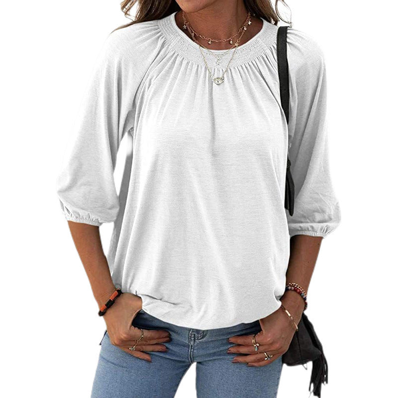 Women Casual Top with Wide Sleeves and Flowing Fabric Lune London