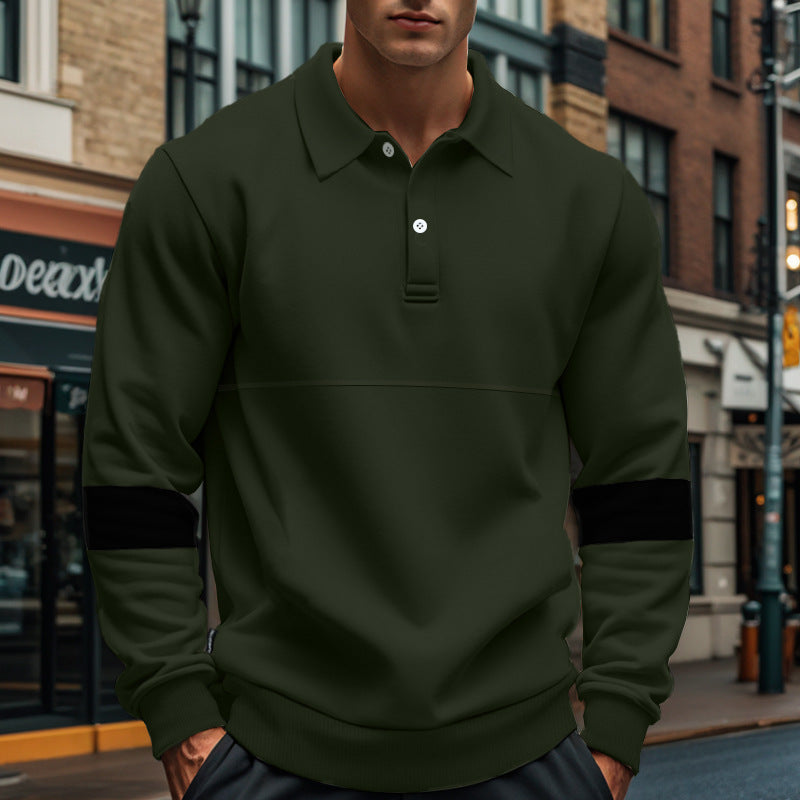 Sporty sweater for men with trendy contrast stripes Lune London