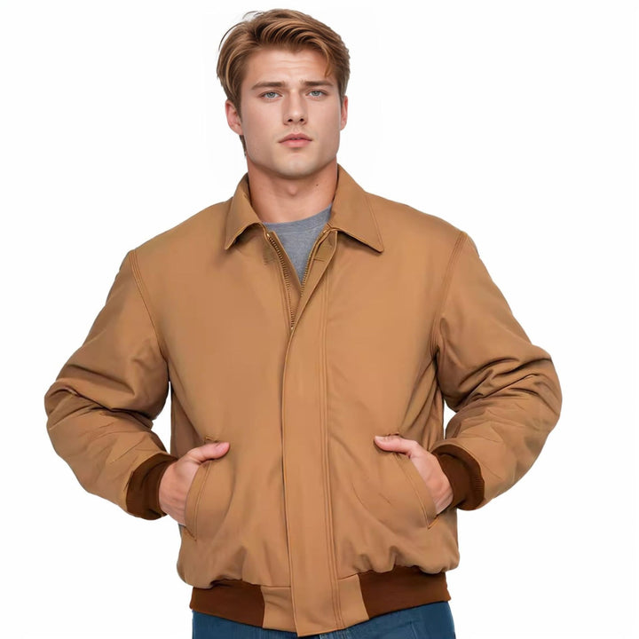Casual transition jacket for men with practical stand-up collar Lune London