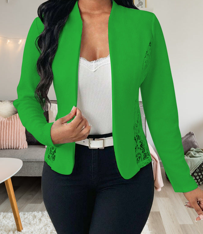 Elegant blazer jacket for women with lace accents Lune London
