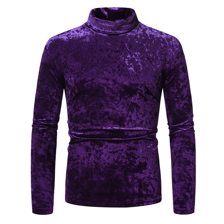Elegant pullover for men with turtleneck in velvety fabric Lune London