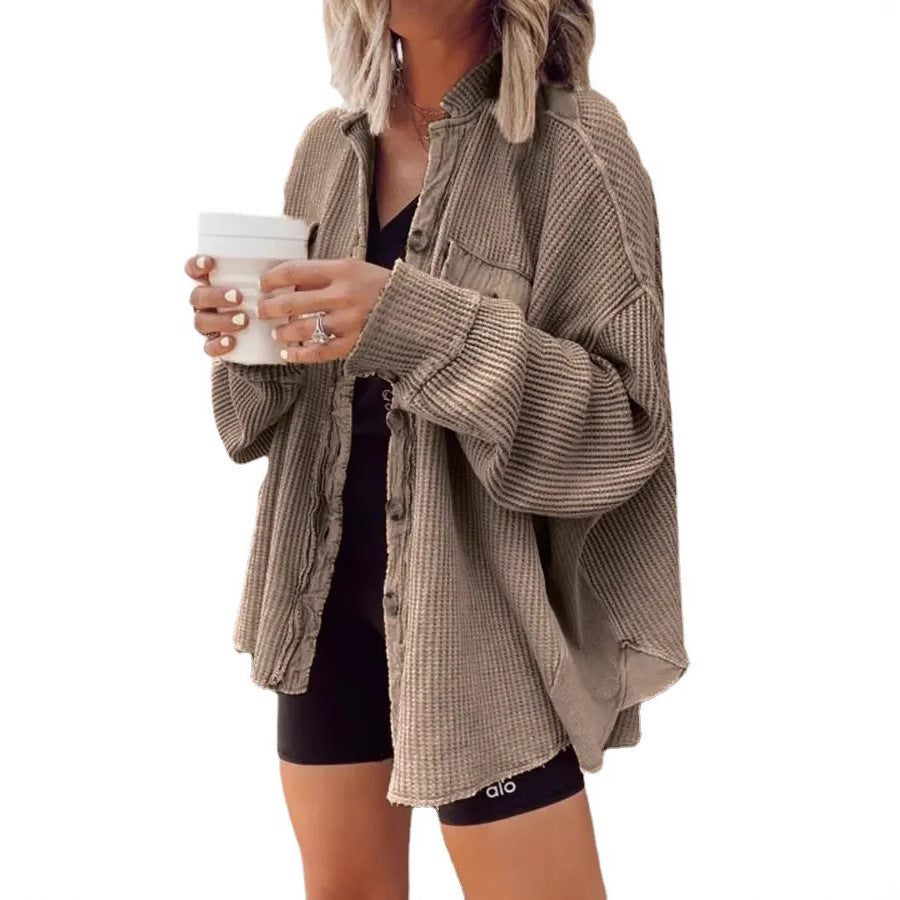 Casual cotton jacket for women with a buttoned front and practical pockets Lune London