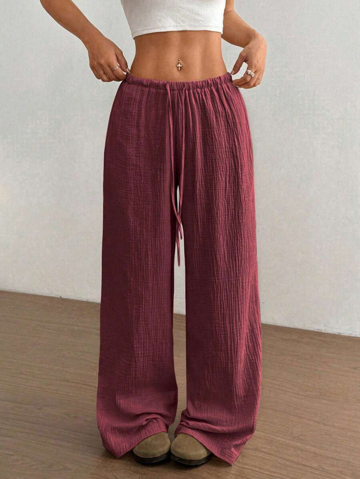 Lune London women's casual wide linen trousers