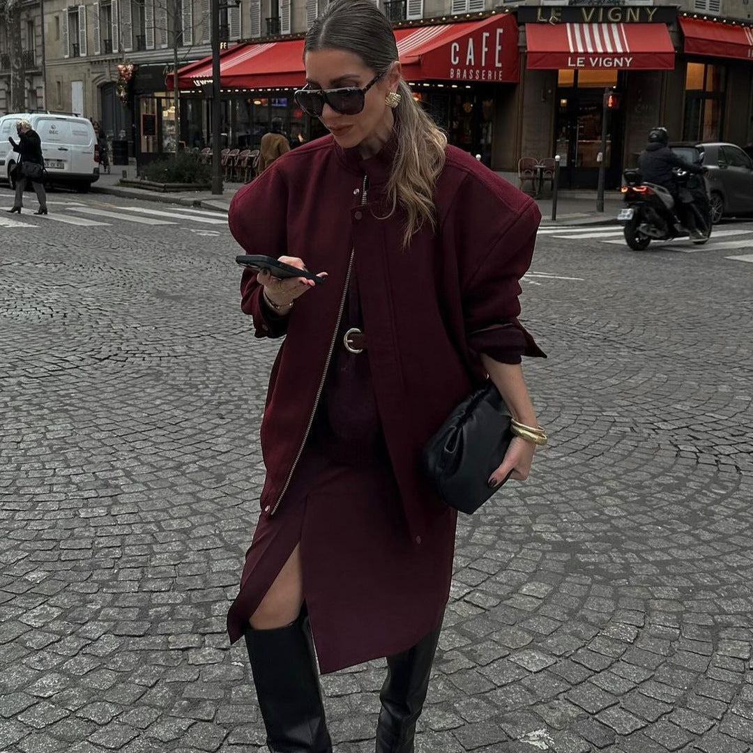 Ladies Oversized Quilted Jacket Lune London