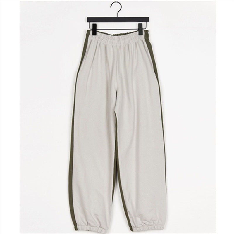 Pantalons de loisirs décontractés pour femmes avec accent de couleur sur le côté Chic & Stil