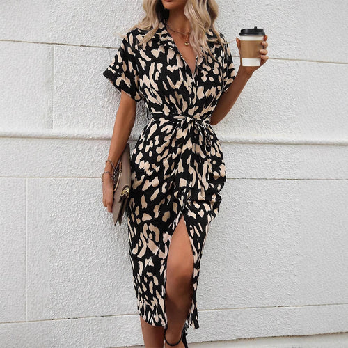 Maxi dress for women with a chic button design and a flattering slit Lune London