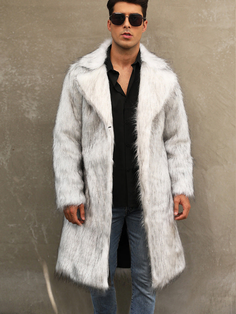 Extravagant faux fur jacket for men with classic details Lune London