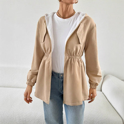Leisure jacket for women with adjustable waist and hood Lune London