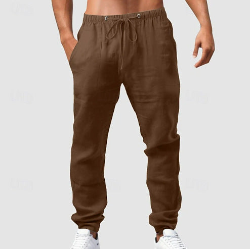 Cotton jogging pants for men with elastic waist and practical pockets Lune London