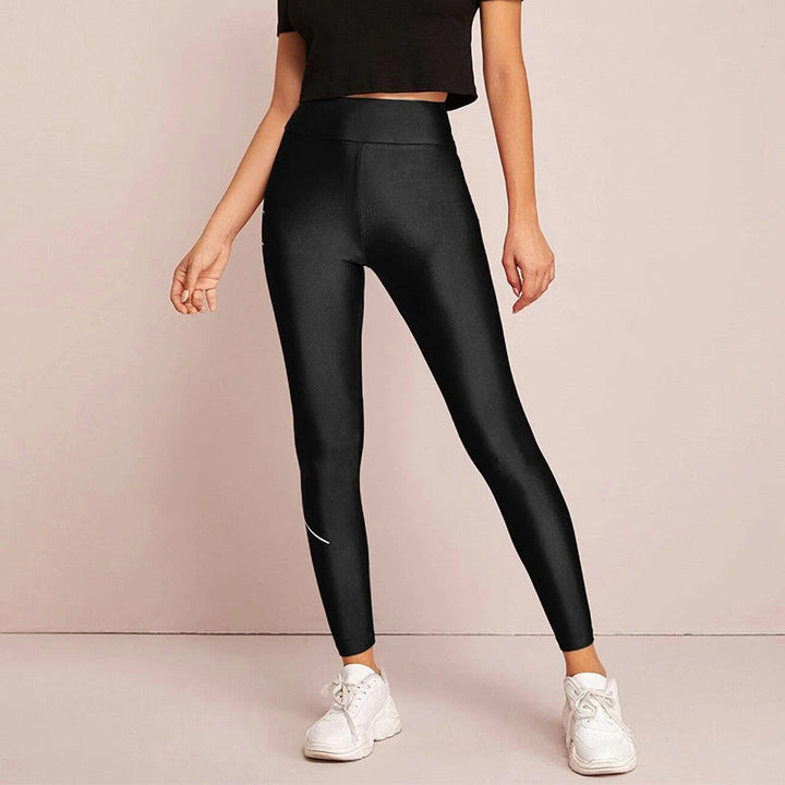 Women's Sports Leggings with Inspiring Lettering and High Waistband Lune London