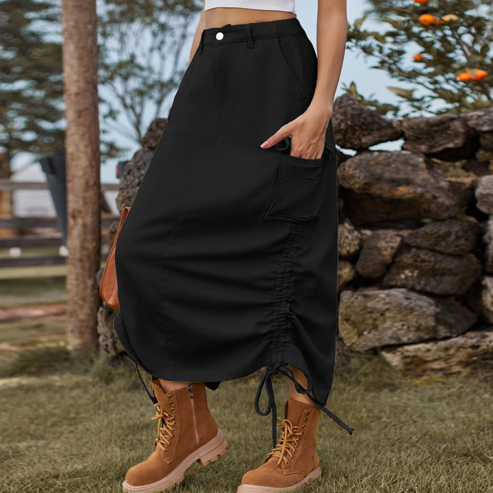 Cargo skirt for women with adjustable waist and practical side pockets Lune London