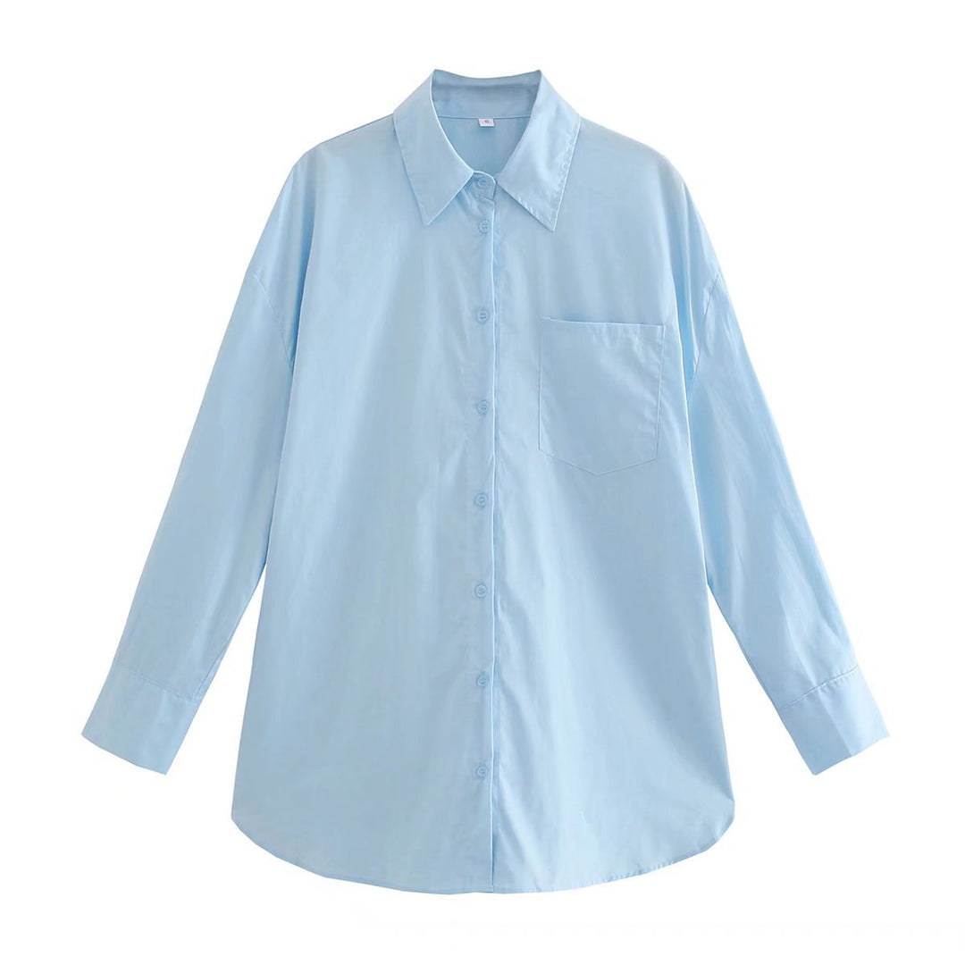 Long sleeve blouse for women with an elegant cut and high quality cotton fabric Lune London