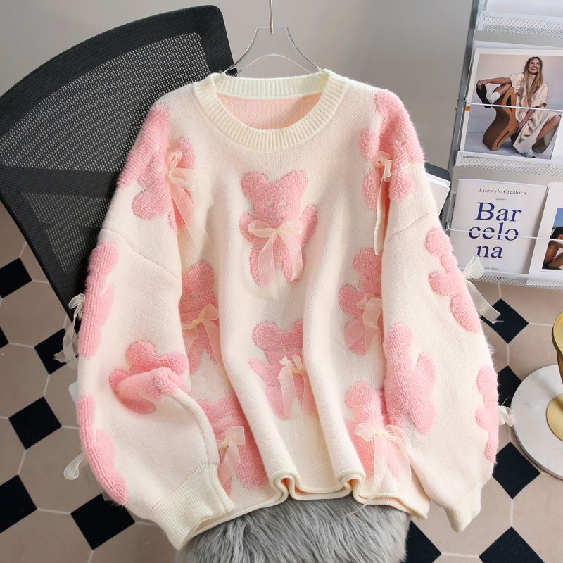 Ladies Cozy sweater with bear patterns Lune London