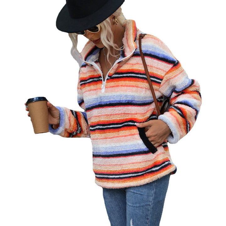 Women's fleece sweater with high collar Lune London