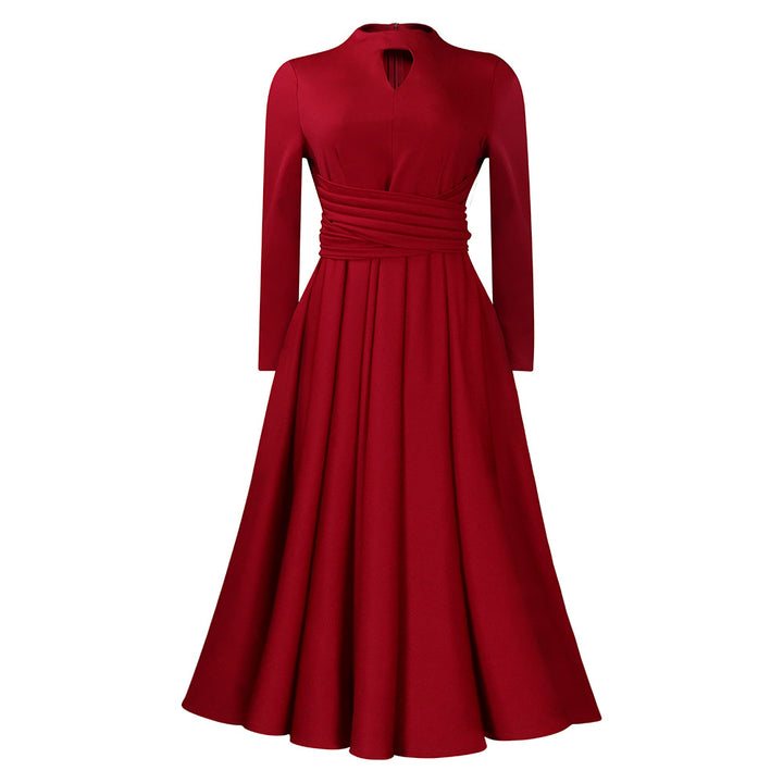 Elegant maxi dress for women with fitted ruffles and long sleeves Lune London