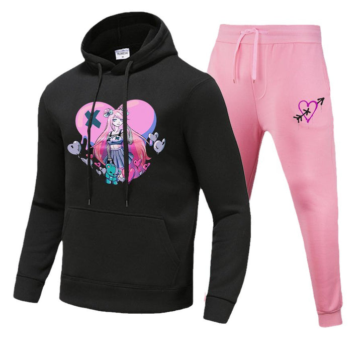 Women's sporty hoodie and jogger pants set with a unique graphic design Lune London