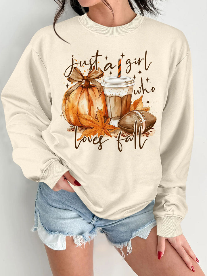 Sweatshirt pour femmes avec motif d'automne et impression inspirante Chic & Stil