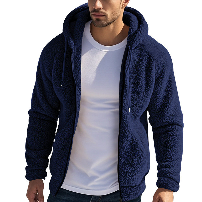 Men's fleece hoodie with soft material and practical pockets Lune London