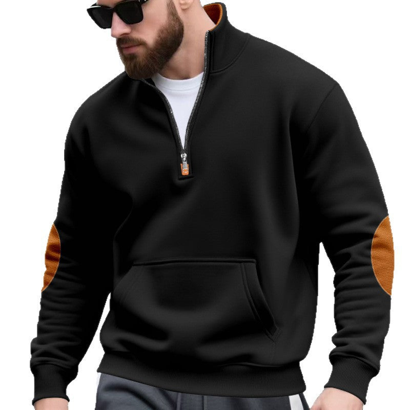 Men's Hoodie with high collar in fashion and contrasting details Lune London