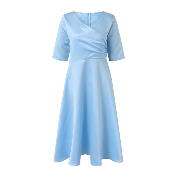Ladies Elegant Midi Wrap Dress Lune London