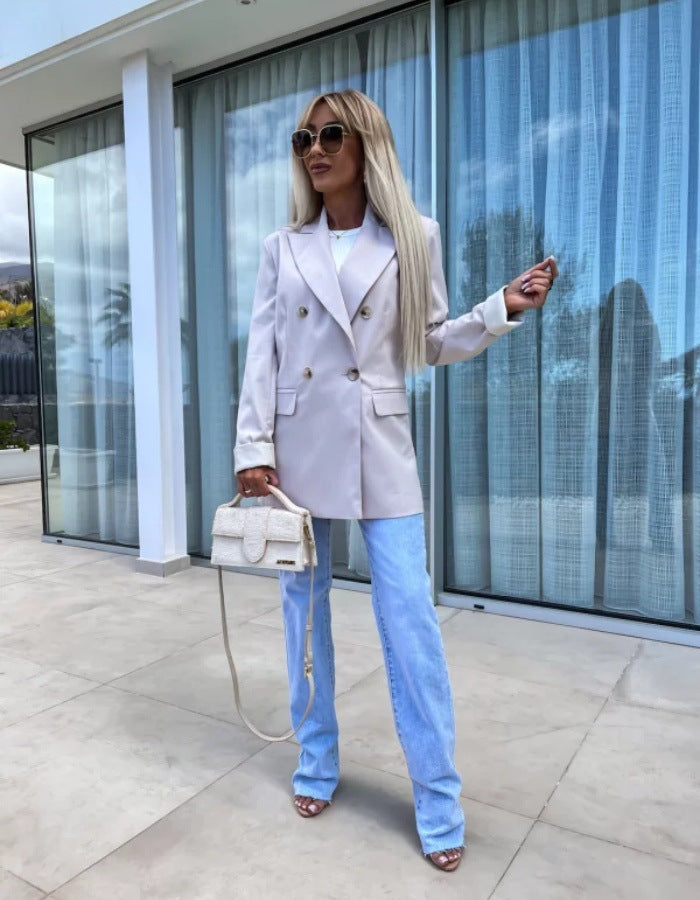 Women Oversized Double-Breasted Blazer Lune London