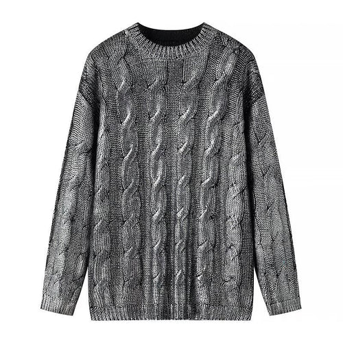 Pull femme avec motif de câble texturé et col rond Chic & Stil