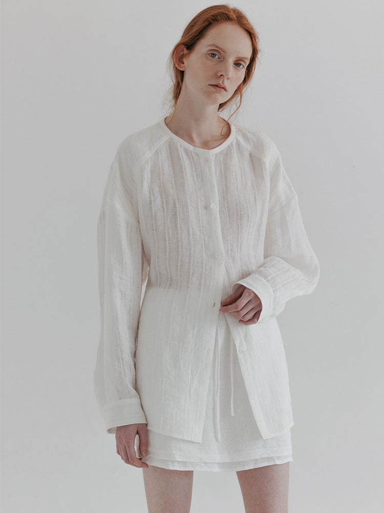 Chemises longues décontractées pour femmes avec structure fine Chic & Stil