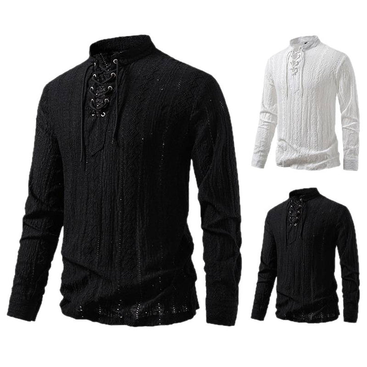 Long sleeve shirt for men with creative lace design Lune London