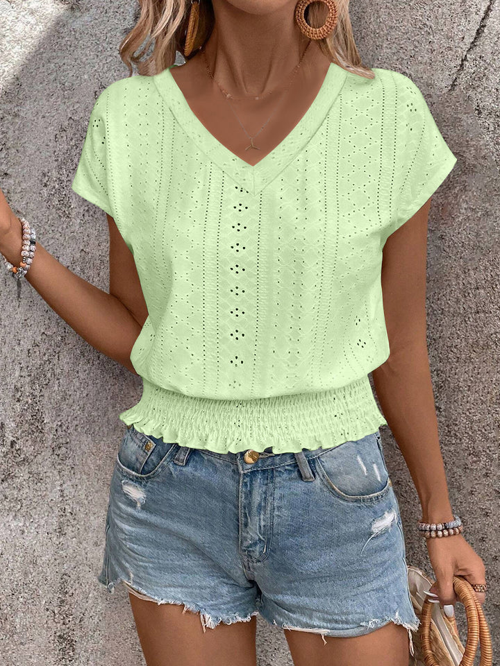 V-neck lace blouse for women Lune London