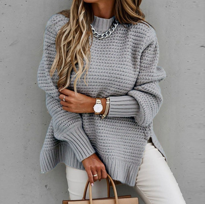 Oversized knitted sweater for women with textured pattern and relaxed fit Chic und Stil